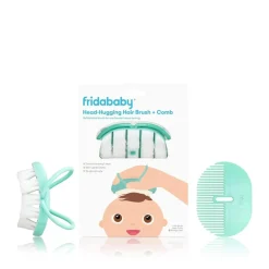 FridaBaby Baby Head-Hugging Hairbrush + Styling Comb Set
