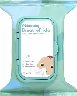 FridaBaby BreatheFrida Nose & Chest Vapor Wipes, 30 Count