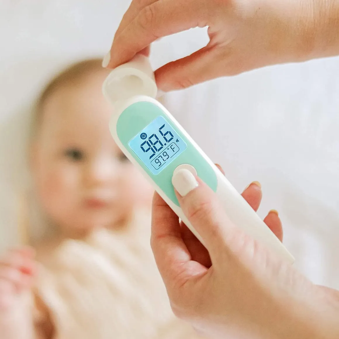 FridaBaby 3-in-1 Ear, Forehead + Touchless Infrared Thermometer