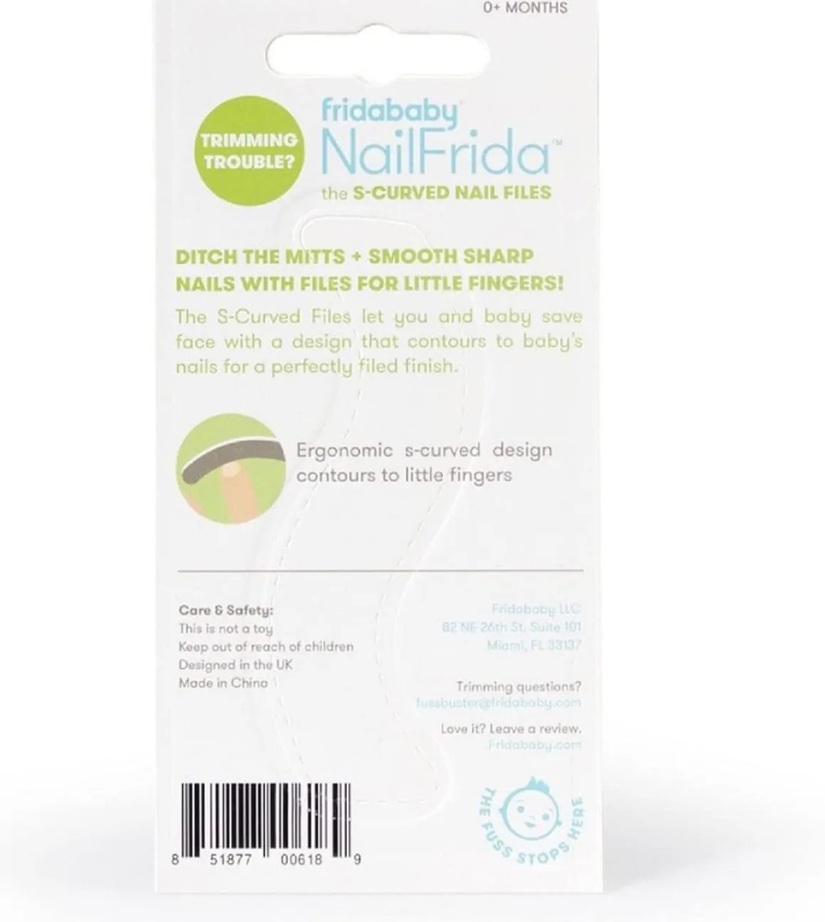 FridaBaby NailFrida S-Curved Nail Files - 5 Pack