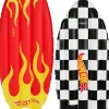 FUNBOY X Hot Wheels Checkered Flame Reversible Surfboard Pool Float