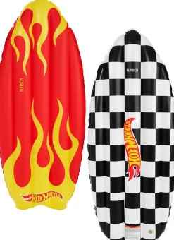 FUNBOY X Hot Wheels Checkered Flame Reversible Surfboard Pool Float