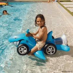 FUNBOY X Hot Wheels Kids Sharkruiser Pool Float w/ Water Squirter