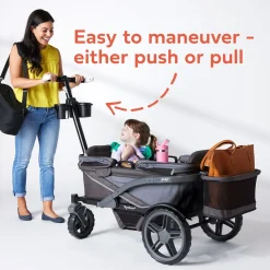 Gladly Family Anthem2 All-Terrain (2 Seater) Stroller Wagon - Graphite