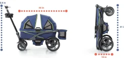 Gladly Family Anthem2 All-Terrain (2 Seater) Stroller Wagon - Neon Indigo