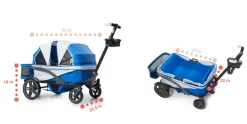 Gladly Family Anthem4 ICS All-Terrain (4 Seater) Stroller Wagon - Neon Indigo