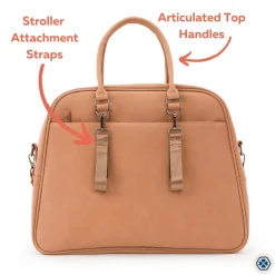 Gladly Family Pod Diaper Bag Changing Station + Travel Cot - Porcini Tan