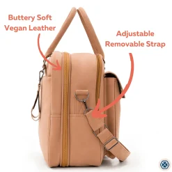 Gladly Family Pod Diaper Bag Changing Station + Travel Cot - Porcini Tan