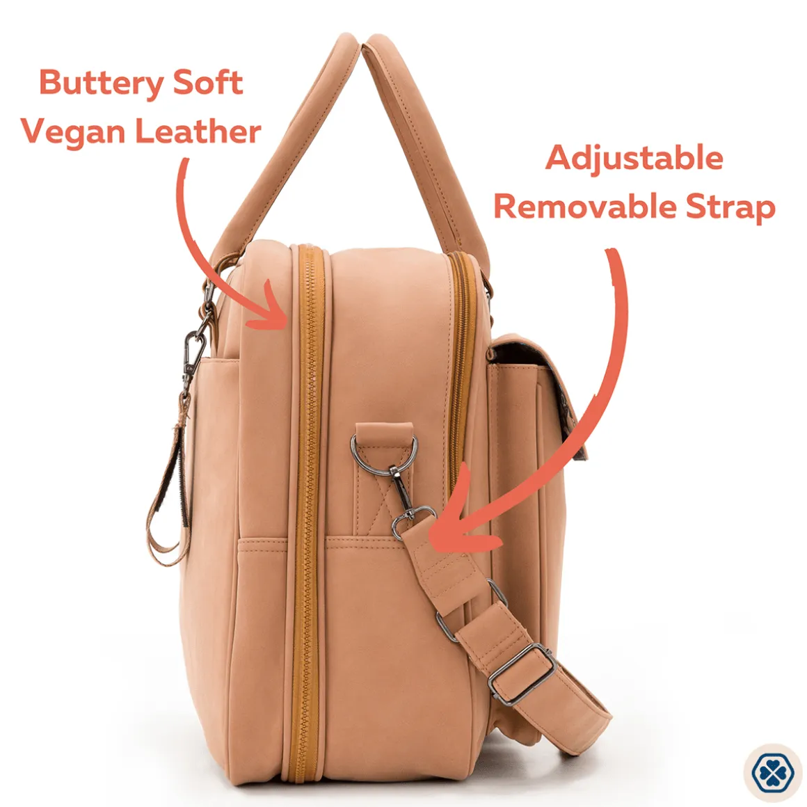 Gladly Family Pod Diaper Bag Changing Station + Travel Cot - Porcini Tan