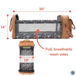 Gladly Family Pod Diaper Bag Changing Station + Travel Cot - Porcini Tan