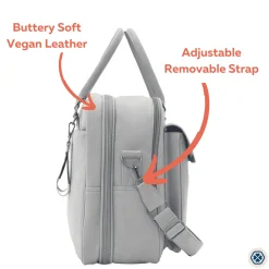 Gladly Family Pod Diaper Bag Changing Station + Travel Cot - Whisper Gray