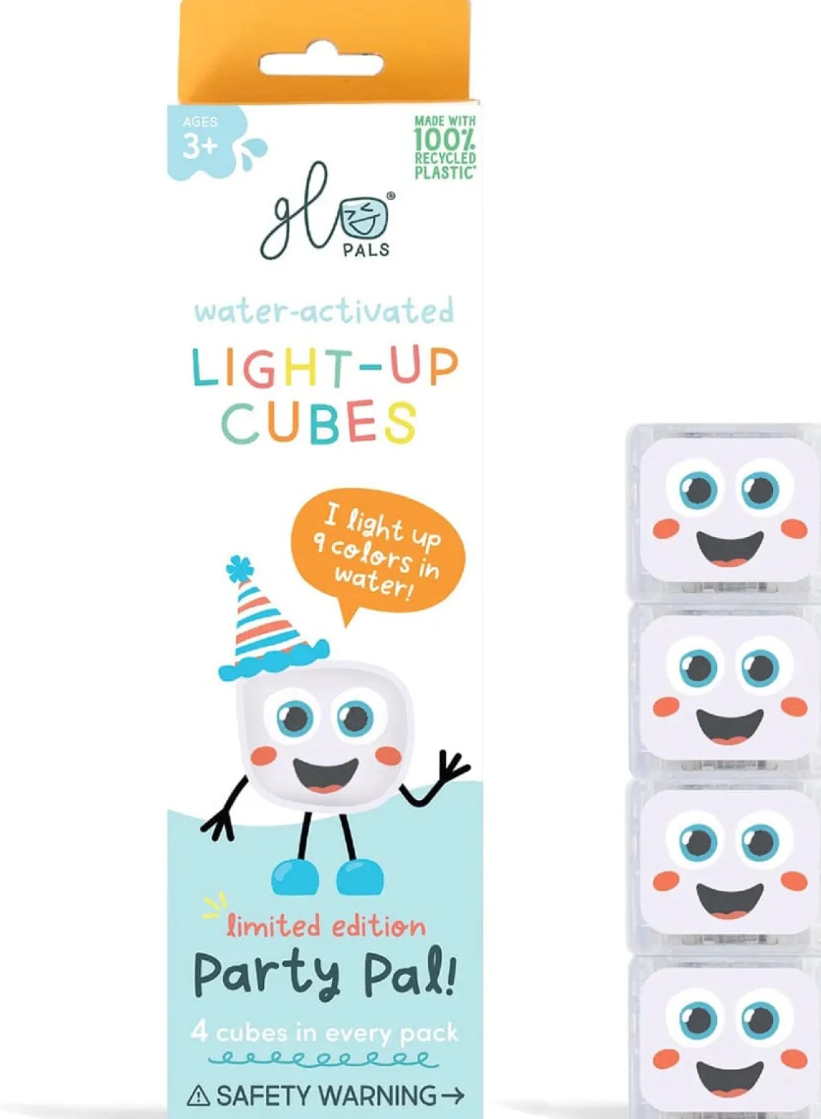 Glo Pals Light Up Cube Bath Toys - Party Pal