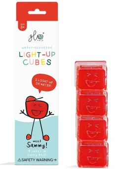 Glo Pals Light Up Cube Bath Toys - Sammy (Red)