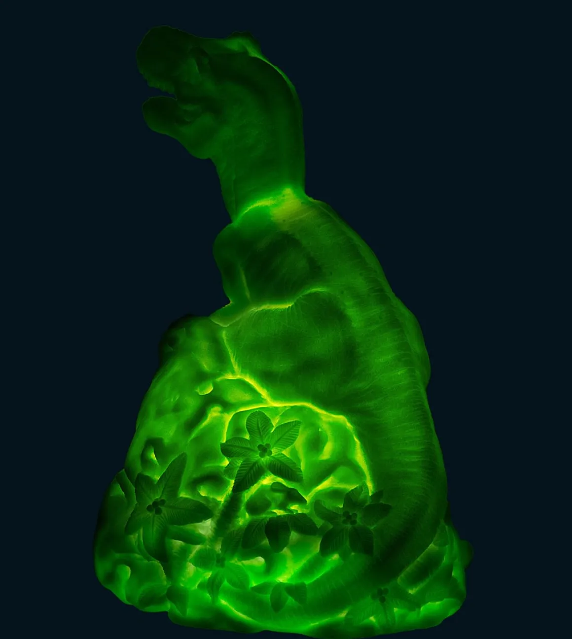 Goodnight Light Dino Lamp - Neon Green