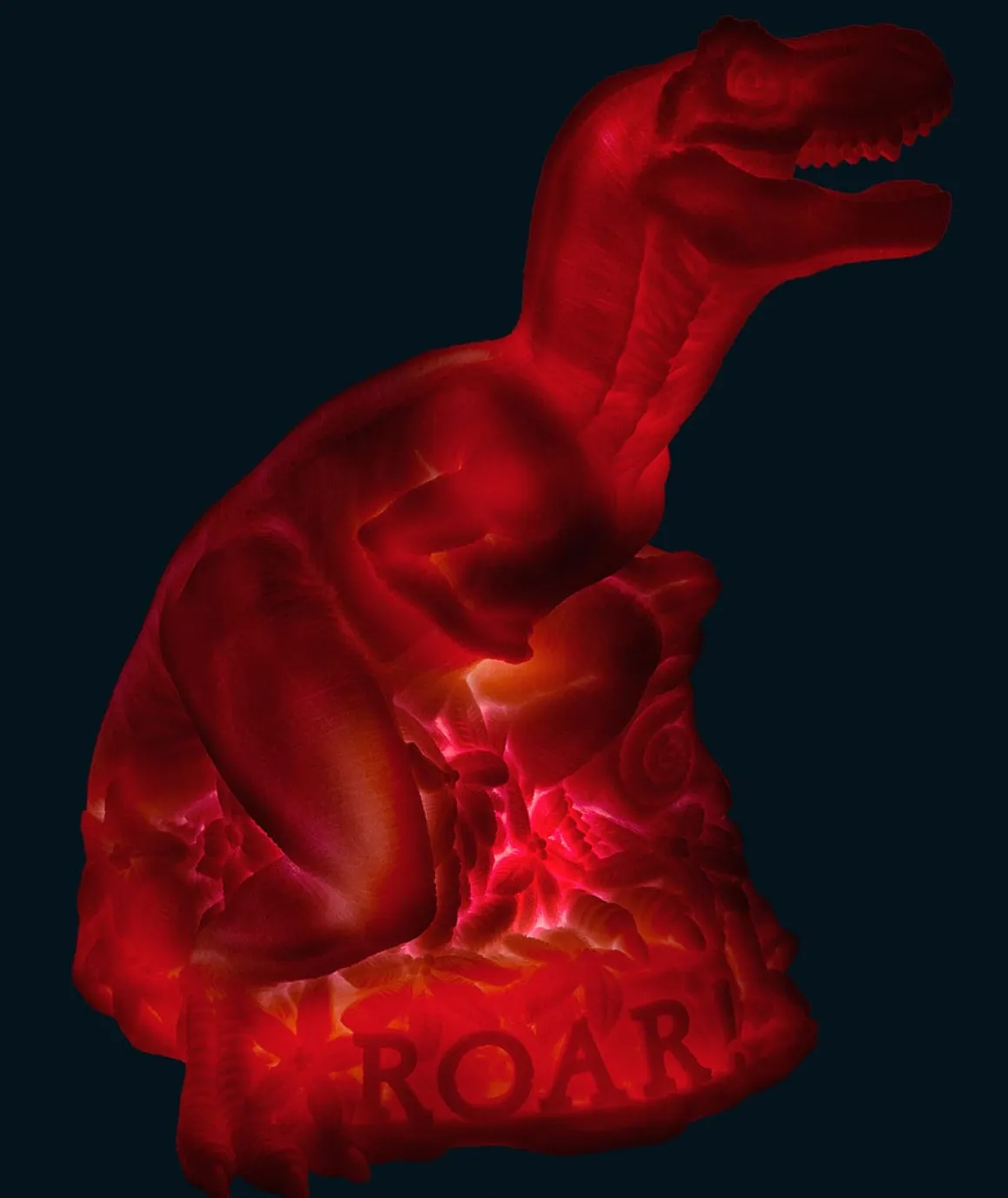Goodnight Light Dino Lamp - Neon Pink