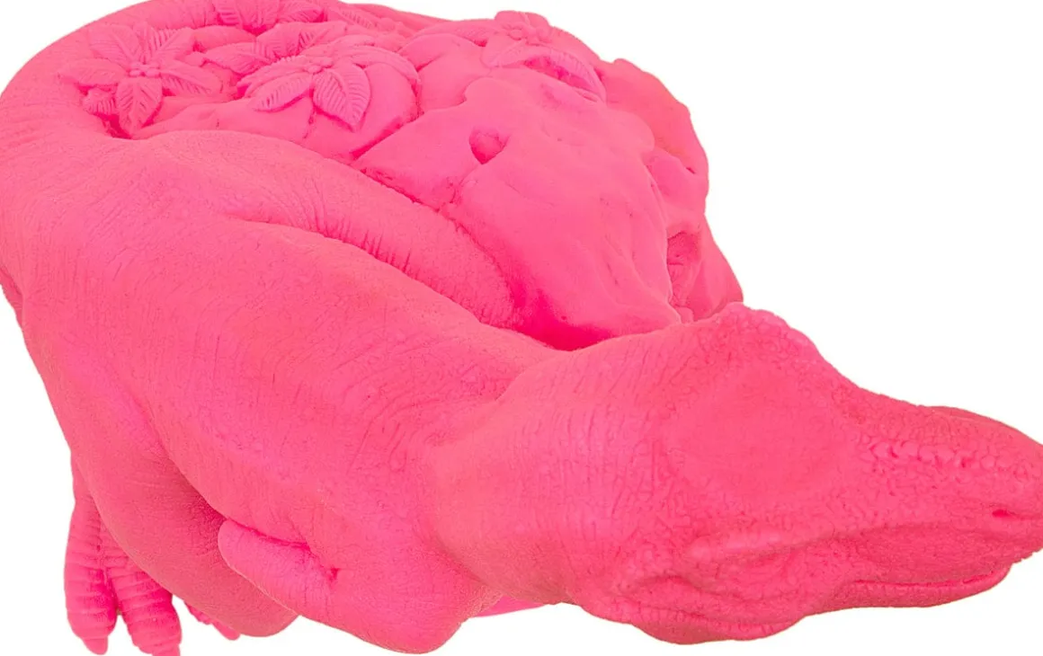 Goodnight Light Dino Lamp - Neon Pink