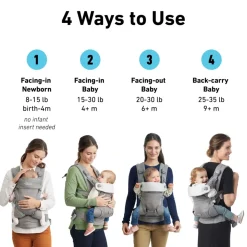 Graco Cradle Me 4-in-1 Baby Carrier - Onyx Black