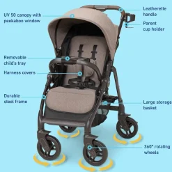 Graco Merge + SnugRide Lite DLX Travel System - Sable