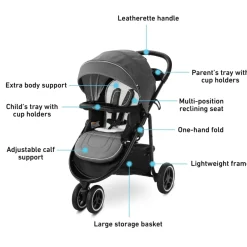 Graco Modes 3 Lite Platinum Travel System - Wit