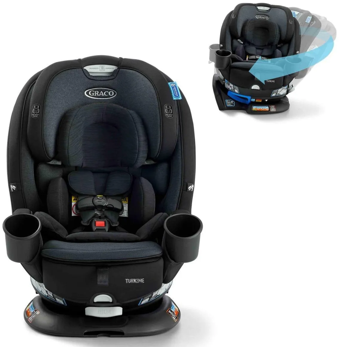 Graco OPEN BOX Turn2Me 3-in-1 Rotating Convertible Car Seat - Cambridge