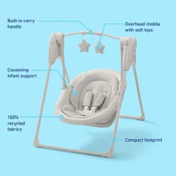 Graco Slim Spaces Compact Baby Swing - Tate