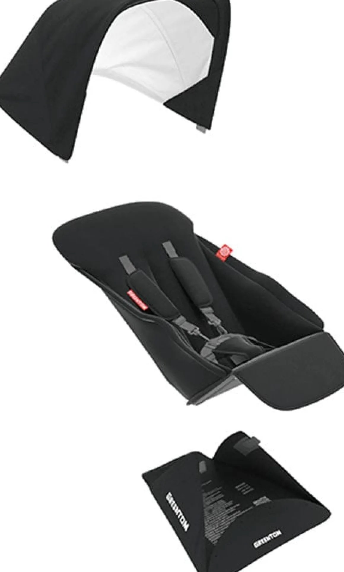 Greentom Reversible Seat Fabric Set - Black