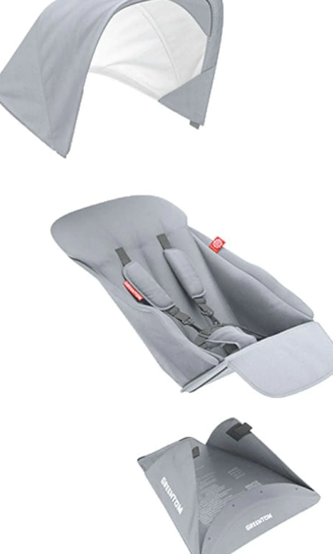 Greentom Reversible Seat Fabric Set - Grey