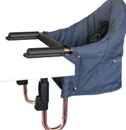 guzzie+Guss Perch Hanging High Chair - Copper Blue/Rose Gold Frame
