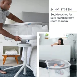 HALO BassiNest Swivel Sleeper 3.0 - Solid Grey