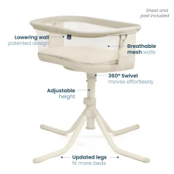 HALO BassiNest Swivel Sleeper 4.0 Air with Dreamweave Breathable Pad - Oat