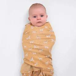 Halo 100% Cotton Swaddle TOG 1.5 - Serengeti Sun (Small)