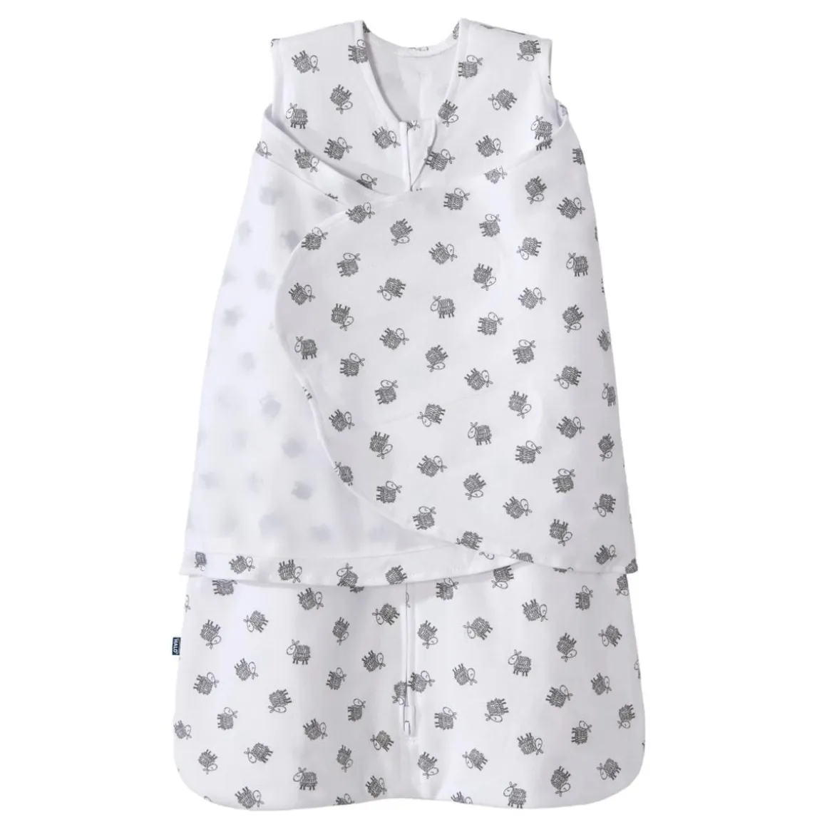 Halo 100% Cotton Swaddle TOG 1.5 - White Lamb Scribble (Newborn)