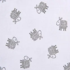 Halo 100% Cotton Swaddle TOG 1.5 - White Lamb Scribble (Newborn)