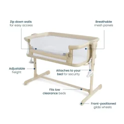 HALO 2-in-1 Bedside BassiNest Sleeper - Oat