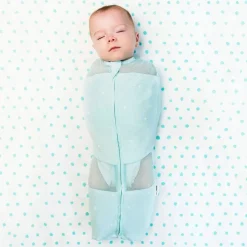 Happiest Baby Sleepea Swaddle - Grey melange with Planets (Large, 18-26 lbs)