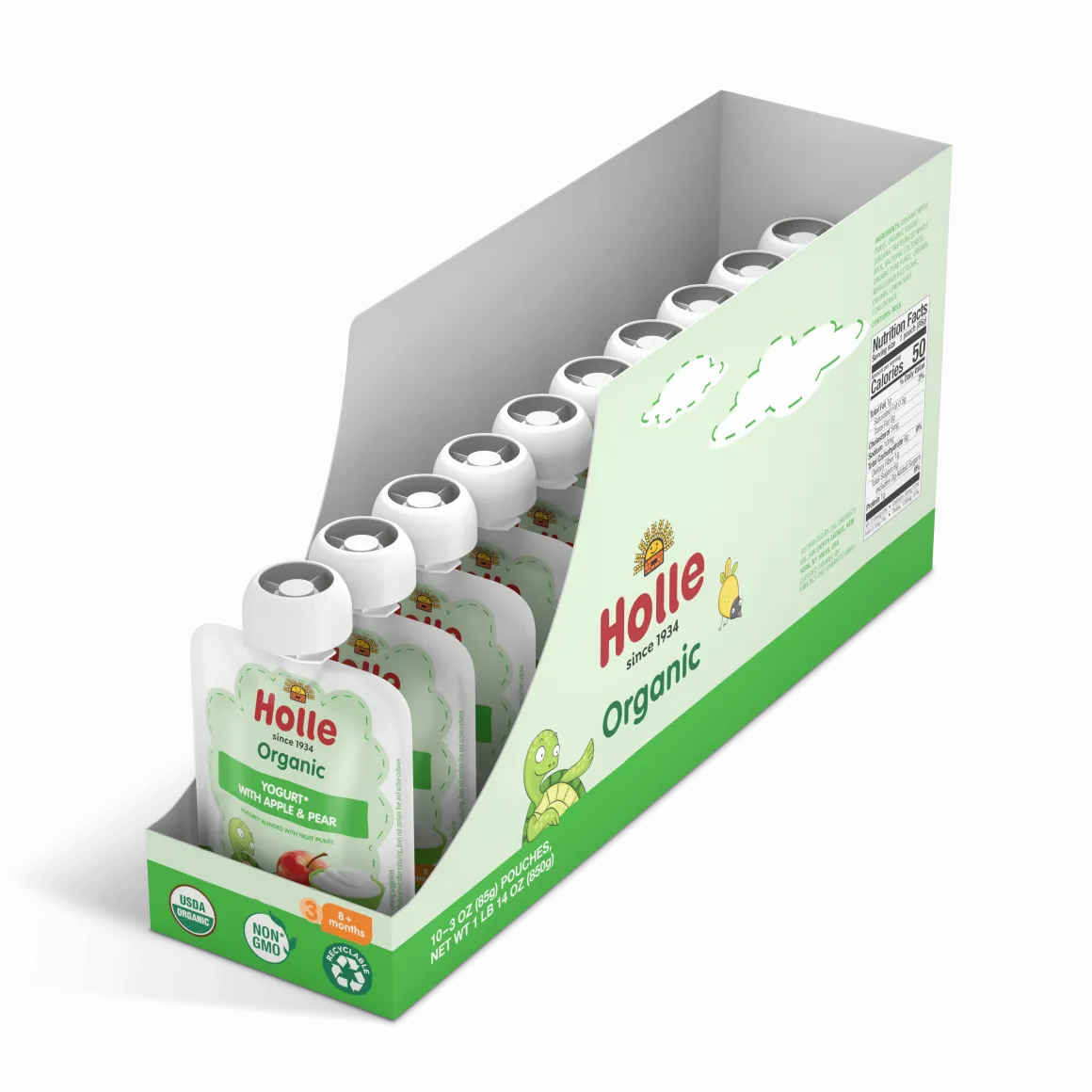 Holle Organic Apple & Pear Yogurt Pouches
