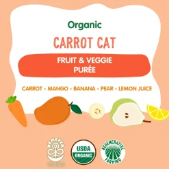 Holle Organic Carrot Cat Fruit & Veggie Purée