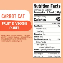 Holle Organic Carrot Cat Fruit & Veggie Purée
