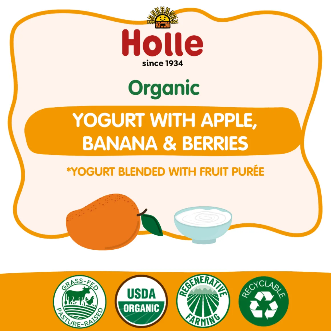 Holle Organic Mango Yogurt Pouches