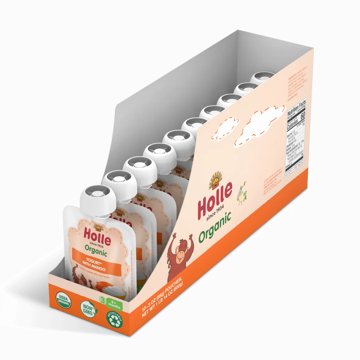 Holle Organic Mango Yogurt Pouches
