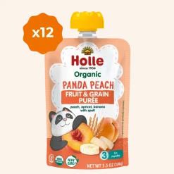 Holle Organic Panda Peach Fruit & Grain Purée