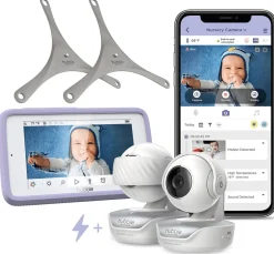 Hubble Connected Nursery Pal Deluxe Twin Smart Baby Monitor