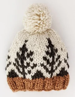 Huggalugs Forest Knit Beanie Hat - Natural, Large (2-6 years)
