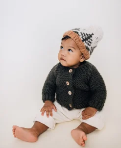 Huggalugs Forest Knit Beanie Hat - Natural, Large (2-6 years)