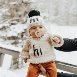 Huggalugs hi. Crew Neck Sweater - Black, 0-6 months
