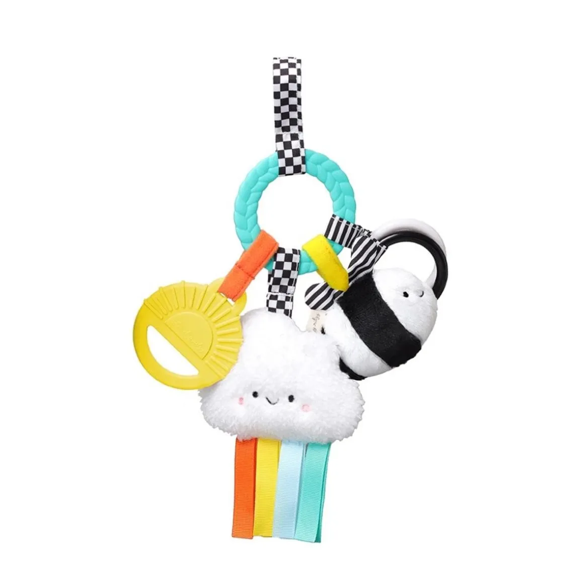 Itzy Ritzy Bitzy Busy Ring Teething Activity Toy - High Contrast