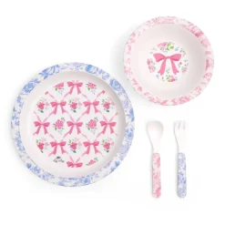 Itzy Ritzy Itzy Bistro Mealtime Tableware Set - Ribbons & Roses