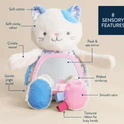 Itzy Ritzy Itzy Bitzy Mirror Kitty Tummy Time Sensory Toy