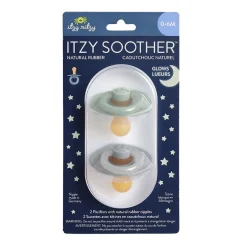 Itzy Ritzy Itzy Soother Glow Natural Rubber Paci Sets - Glow 0-6M