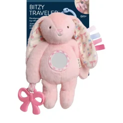 Itzy Ritzy Pink Bunny Bitzy Traveler Plush Toy